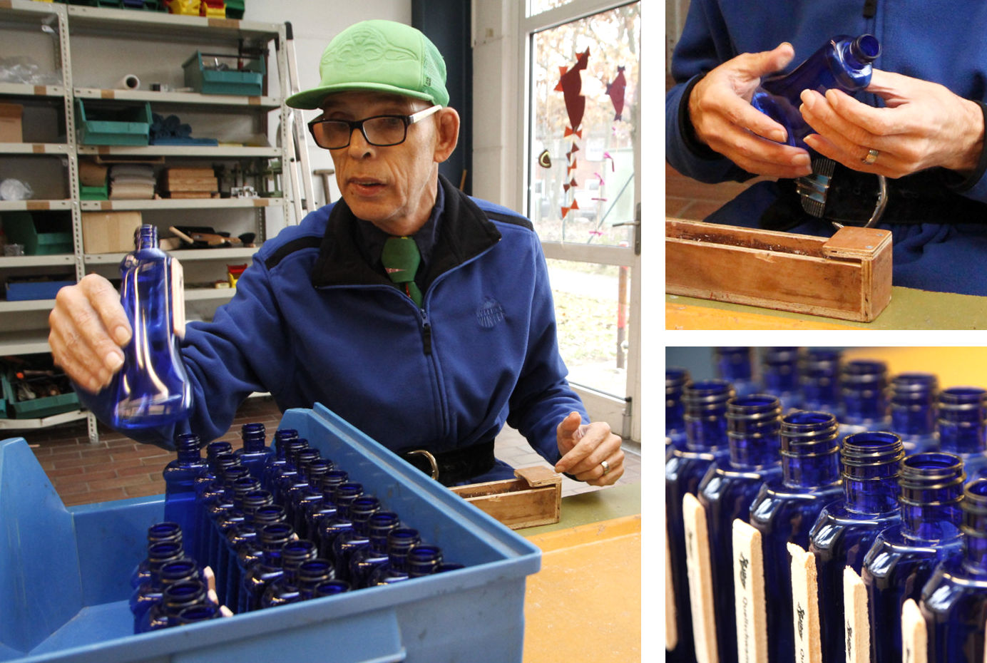 Etikettierungsarbeiten in der Wörpewerkstatt