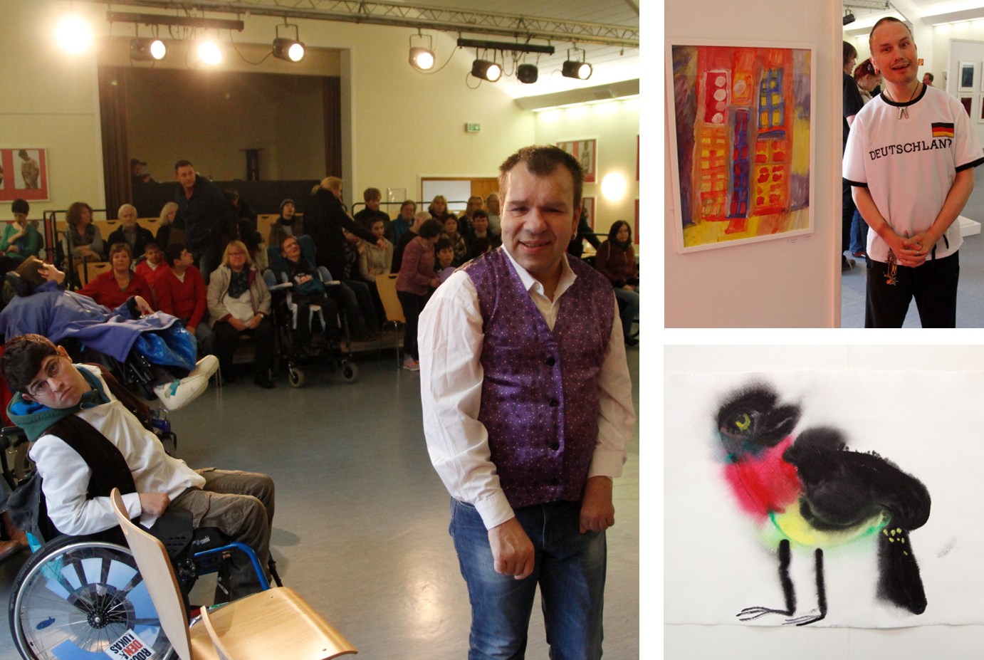 Zusammenstellung von Bildern aus dem Bereich Theater und Malerei