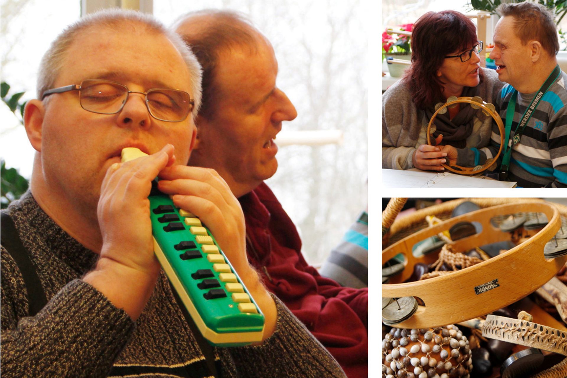 Menschen machen Musik in der Tagesförderstätte 