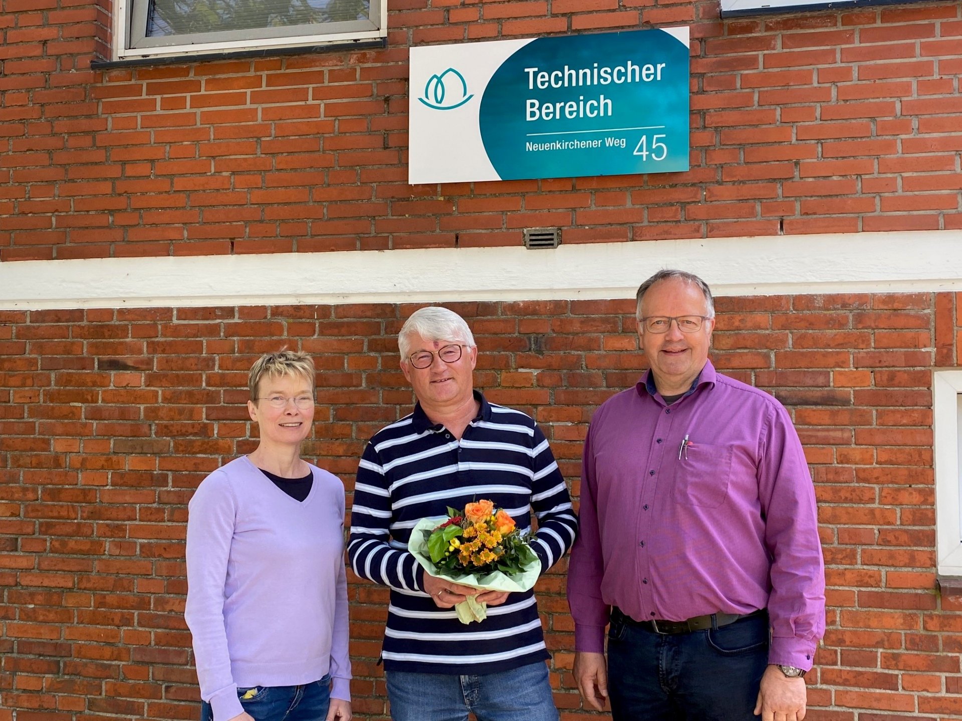 Heiko Waldow mit Birgit Mara Hopp und Diethelm Wellbrock