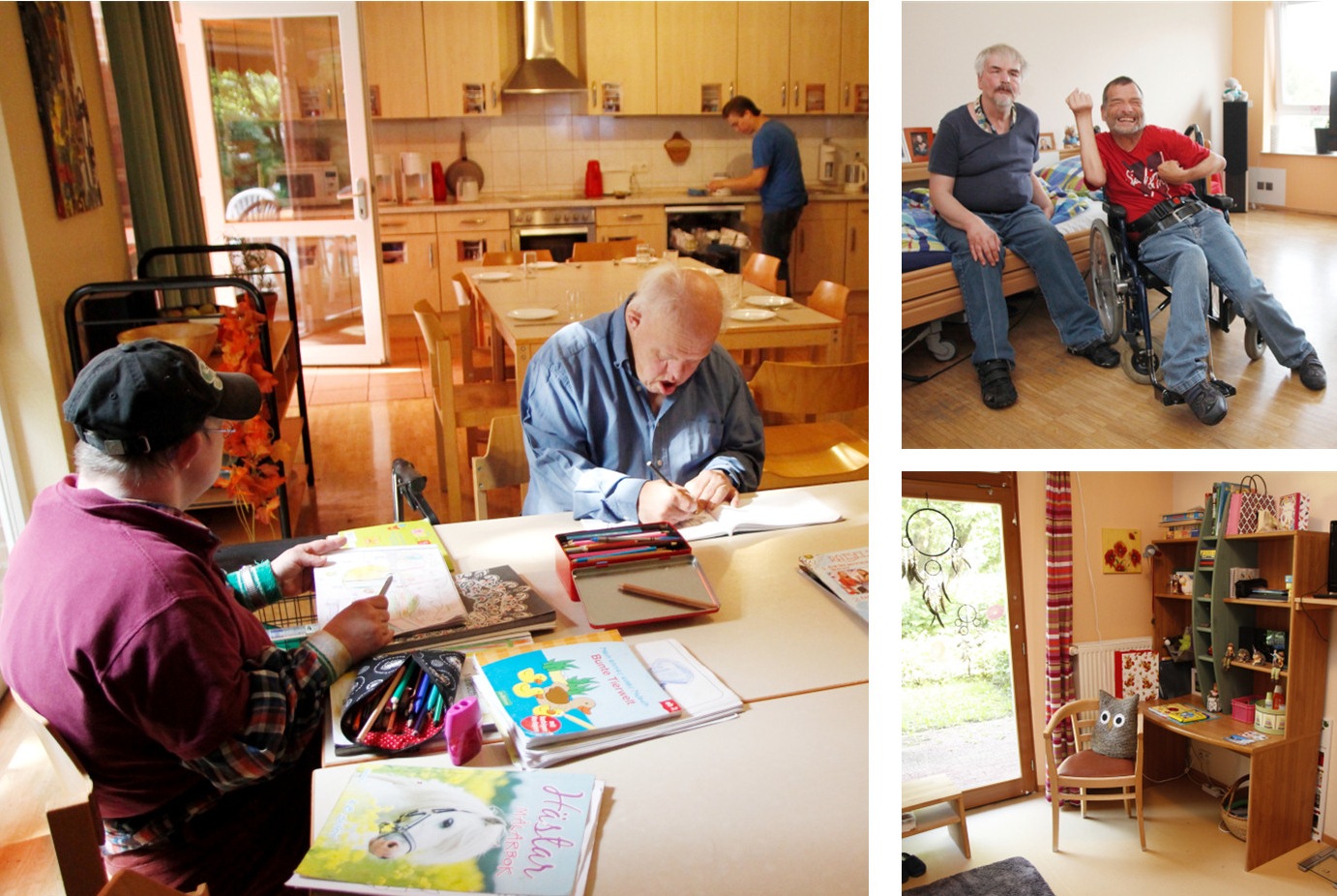 Zimmer und Küche in einer Wohngemeinschaft