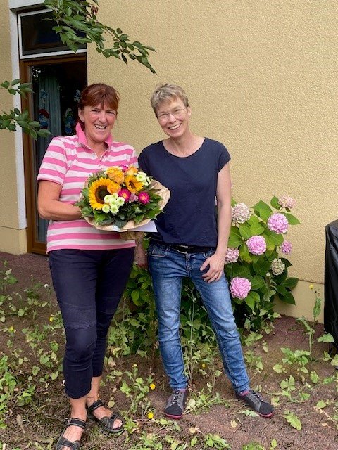 Karin Mahnken und BM Hopp