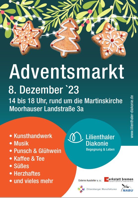 Flyer zum Adventsmarkt 2023